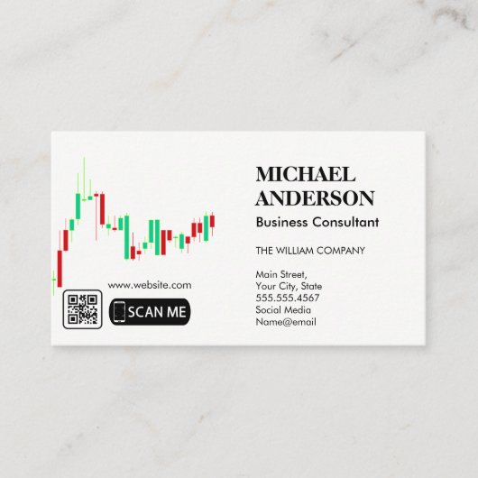 Marketing Consulting | Diagramm | QR-Code Visitenkarte (Vorderseite)