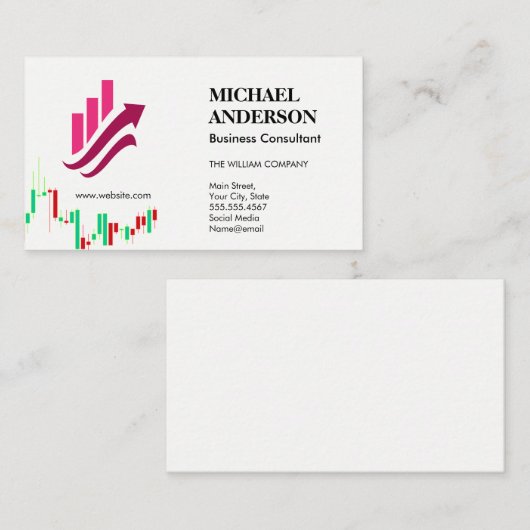 Marketing Consulting | Graph Data Flag Tech Data Visitenkarte (Vorne/Hinten)
