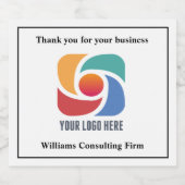 Marketing für benutzerdefinierbare Firmenlogos Schaumweinetikett (Einzelnes Label)