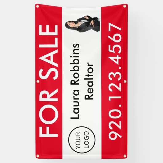 Marketing für benutzerdefinierte Real-Anwesen-Logo Banner (Vertikal)