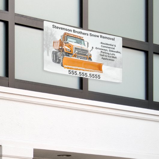 Marketing für das Entfernen von Schnee Banner (Äußeres Gebäude)