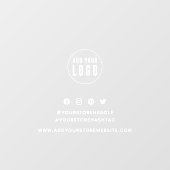 Marketing für das Social-Media-Logo hinzufügen Fensteraufkleber (Blatt)