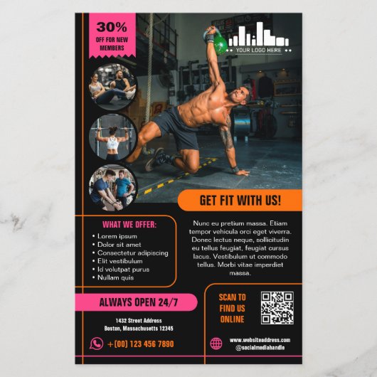 Marketing für das Sonderangebot in Rosa mit Logo Flyer (Vorne)