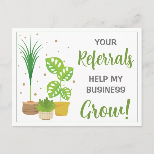 Marketing für die Pflanze Postkarte (Vorderseite)