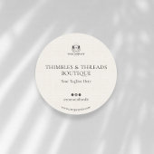 Marketing für elegante Linen Business-Logos Runder Aufkleber