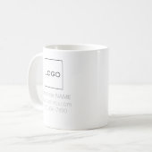 Marketing für Firmenlogo - Silber Kaffeetasse (Vorderseite Links)