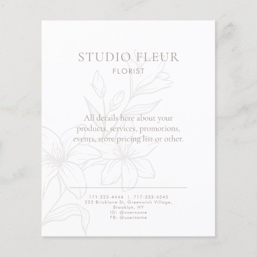 Marketing für kleine Unternehmen mit einfacher Blu Flyer (Vorne)