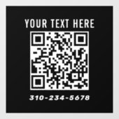 Marketing für kleine Unternehmen - QR-Code Fensteraufkleber (Blatt)