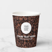 Marketing für kundenspezifische Firmenlogos Kaffee Pappbecher (Rückseite)