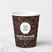 Marketing für kundenspezifische Firmenlogos Kaffee Pappbecher (Vorderseite)