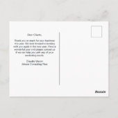 Marketing für kundenspezifische Geschäftsmodelle 2 Postkarte (Rückseite)