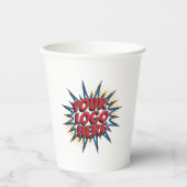 Marketing für Logos und QR-Code Geschäftsverhalten Pappbecher (Vorderseite)