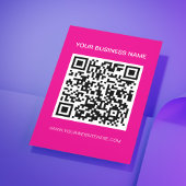 Marketing für QR-Werbecode in rosa Flyer