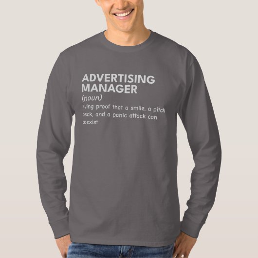 Marketing-Gehirne, sarkastischer Stil T-Shirt (Vorderseite)