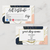 MARKETING IHRES LOGO-Geschenkgutscheins hinzufügen Visitenkarte (Vorne/Hinten)
