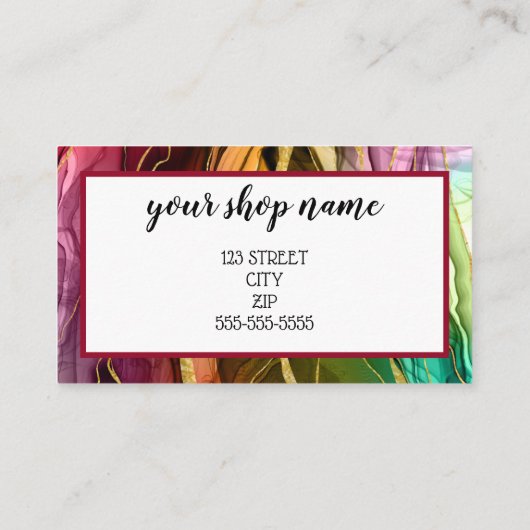 MARKETING IHRES LOGO-Geschenkgutscheins hinzufügen Visitenkarte (Rückseite)