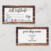 MARKETING IHRES LOGO-Geschenkgutscheins hinzufügen Visitenkarte (Vorne/Hinten)