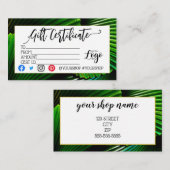 MARKETING IHRES LOGO-Geschenkgutscheins hinzufügen Visitenkarte (Vorne/Hinten)