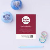 Marketing Individueller Logo-Text QR-Code Geschäft Flyer (Einzeln)