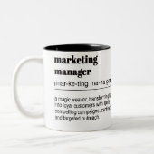 Marketing-Manager-Definition Zweifarbige Tasse (Links)