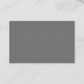 Marketing Manager Grau und Schwarz Euro Visitenkarte (Rückseite)