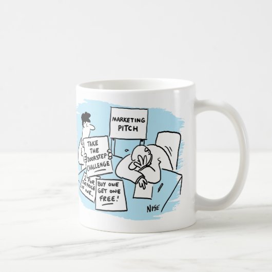 Marketing Manager mit Ideen für die Vertriebskampa Kaffeetasse (Rechts)