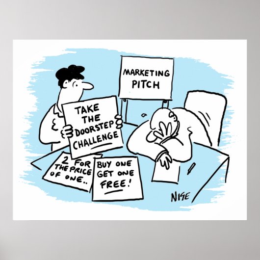 Marketing Manager mit Ideen für die Vertriebskampa Poster (Vorne)