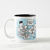 Marketing Manager mit Ideen für die Vertriebskampa Zweifarbige Tasse (Links)