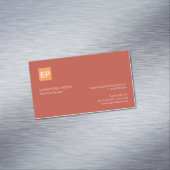 Marketing Manager Red Orange Magnetische Visitenkarte (Beispiel)