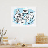 Marketing-Manager übersteht einen Verkaufsgespräch Poster (Küche)