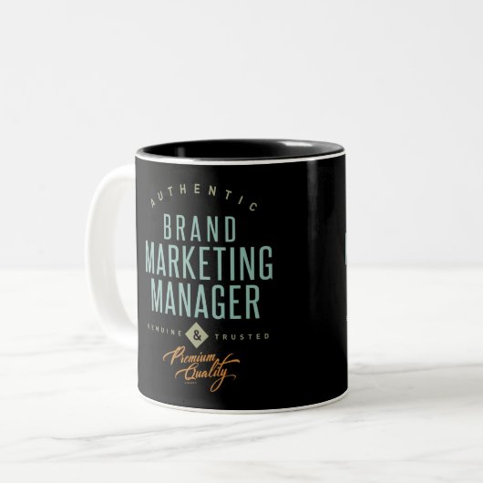 Marketing Manager Zweifarbige Tasse (Vorderseite Links)