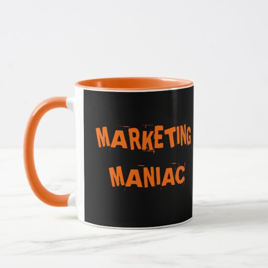 Marketing Maniac Funny Manager Exec Job Titel Tasse (Links)