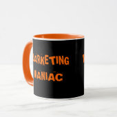 Marketing Maniac Funny Manager Exec Job Titel Tasse (Vorderseite Links)
