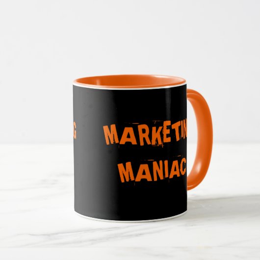 Marketing Maniac Funny Manager Exec Job Titel Tasse (VorderseiteRechts)