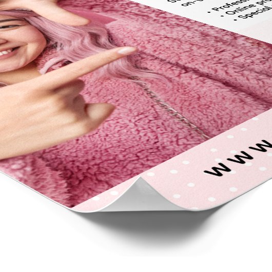 Marketing mit niedlichen Minimalistischen Fotograf Poster (Ecke)