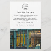 Marketing | Modern Minimalistisches Foto-Logo Flyer (Hinten)