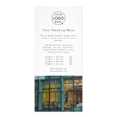 Marketing | Modern Minimalistisches Foto-Logo Werbekarte (Hinten)