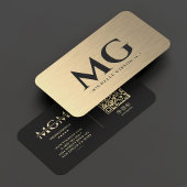 Marketing Monogram Elegante Imitats Gold Moderne Visitenkarte