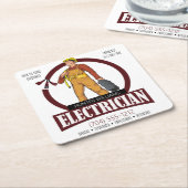 Marketing-Outlet für moderne Elektrotechnik Rechteckiger Pappuntersetzer (angewinkelt)