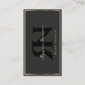 Marketing Professional Black Faux Gold Frame Visitenkarte (Vorderseite)