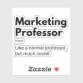 Marketing Professor Funny Cool Teacher Aufkleber (Blatt)