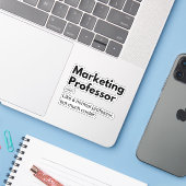 Marketing Professor Funny Cool Teacher Aufkleber (Laptop mit iPhone)