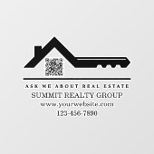 Marketing QR-Code für aktuelles Real Anwesen Fensteraufkleber (Blatt)