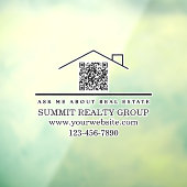 Marketing QR-Code für aktuelles Real Anwesen Fensteraufkleber (Blatt 3)