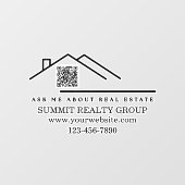 Marketing QR-Code für aktuelles Real Anwesen Fensteraufkleber (Blatt)