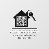 Marketing QR-Code für aktuelles Real Anwesen Fensteraufkleber (Blatt)
