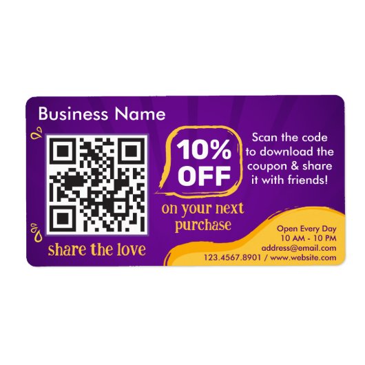 Marketing Rabatt auf QR-Code zum Suchen nach Kunde (Vorne)