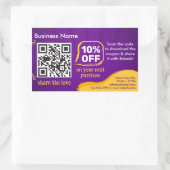 Marketing Rabatt auf QR-Code zum Suchen nach Kunde Rechteckiger Aufkleber (Tasche)