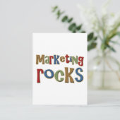 Marketing Rocks Postkarte (Stehend Vorderseite)
