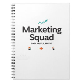 Marketing Squad – Data. Hustle. Repeat. Notizblock